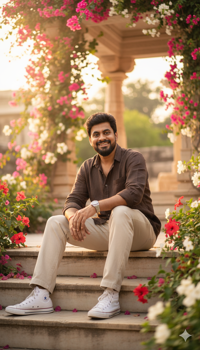 Temple Stairs Portrait