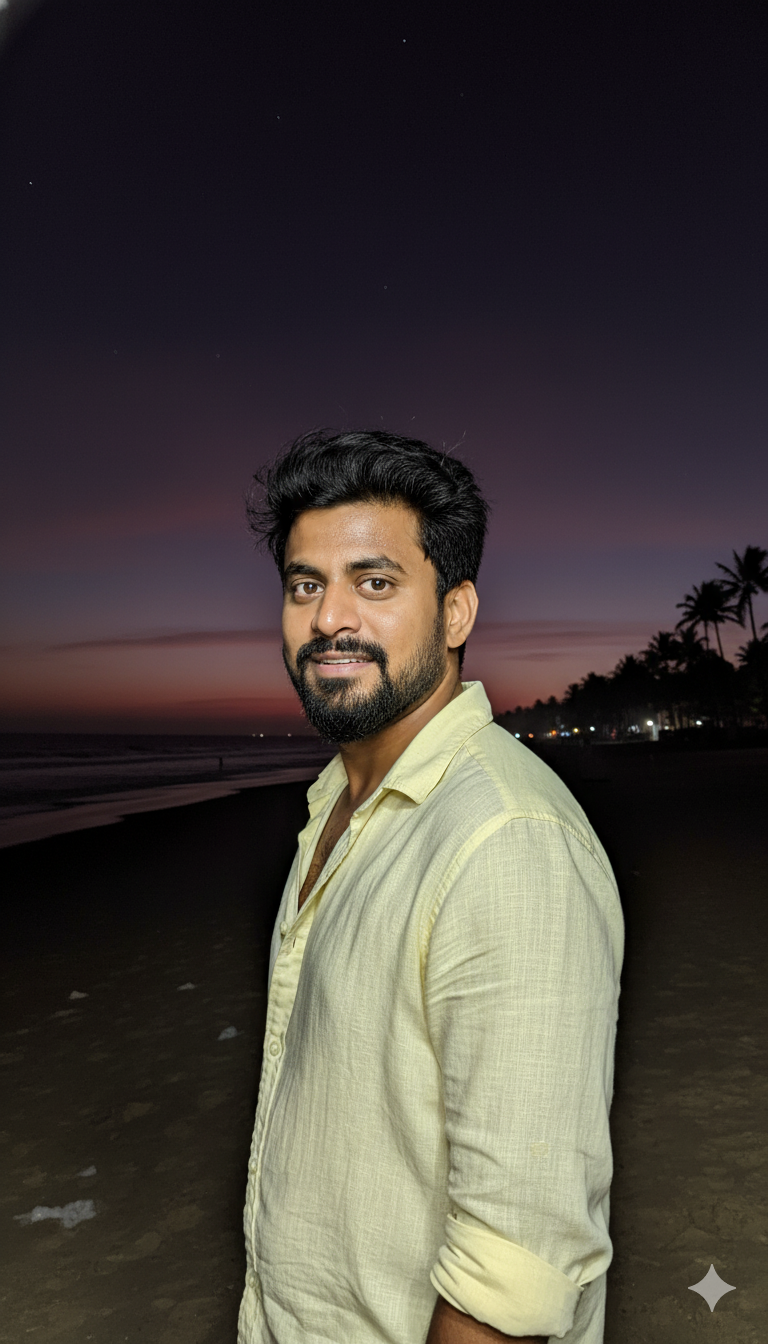 Beach Night Portrait with Flash