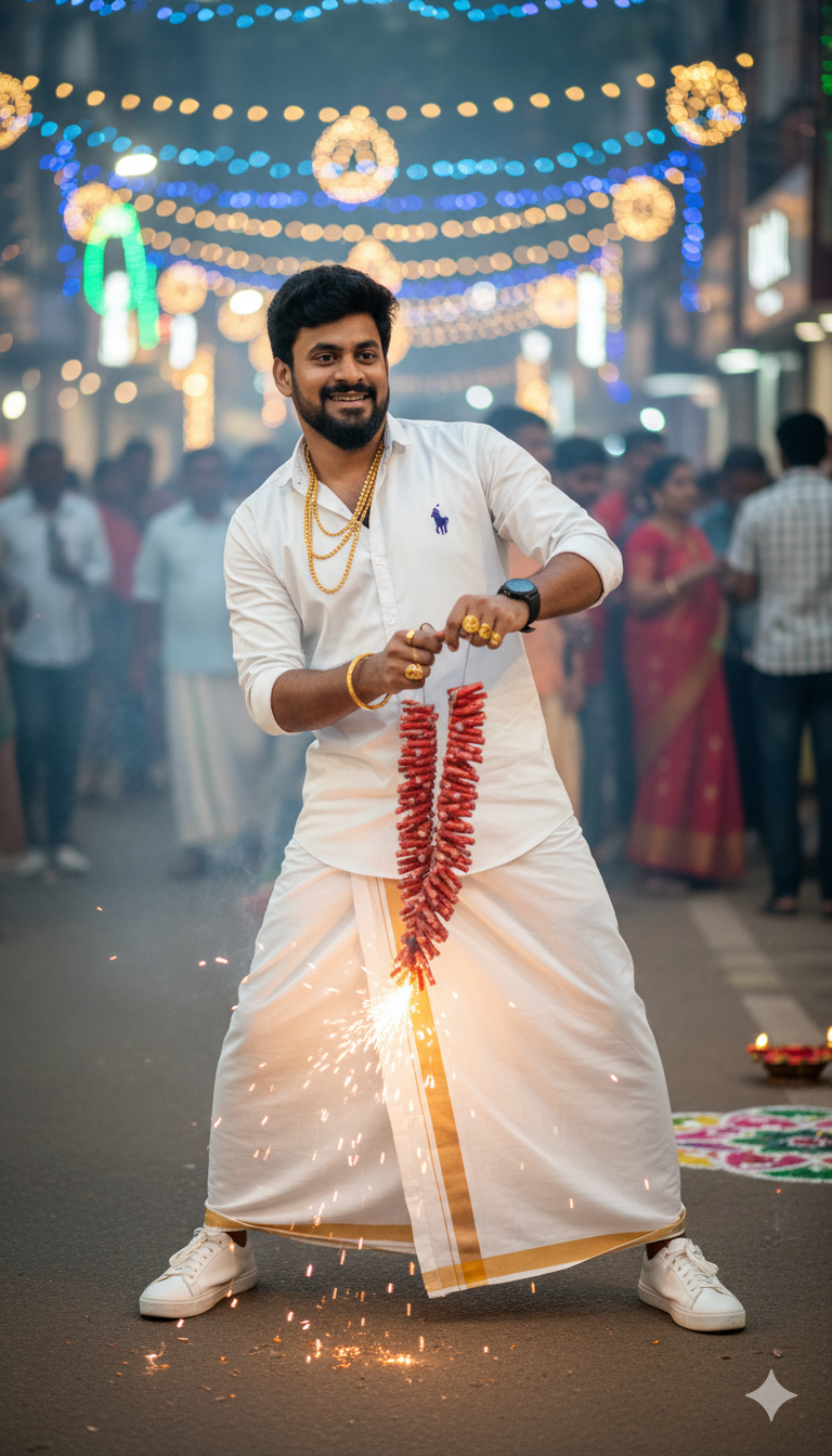 Diwali Street Celebration with Crackers