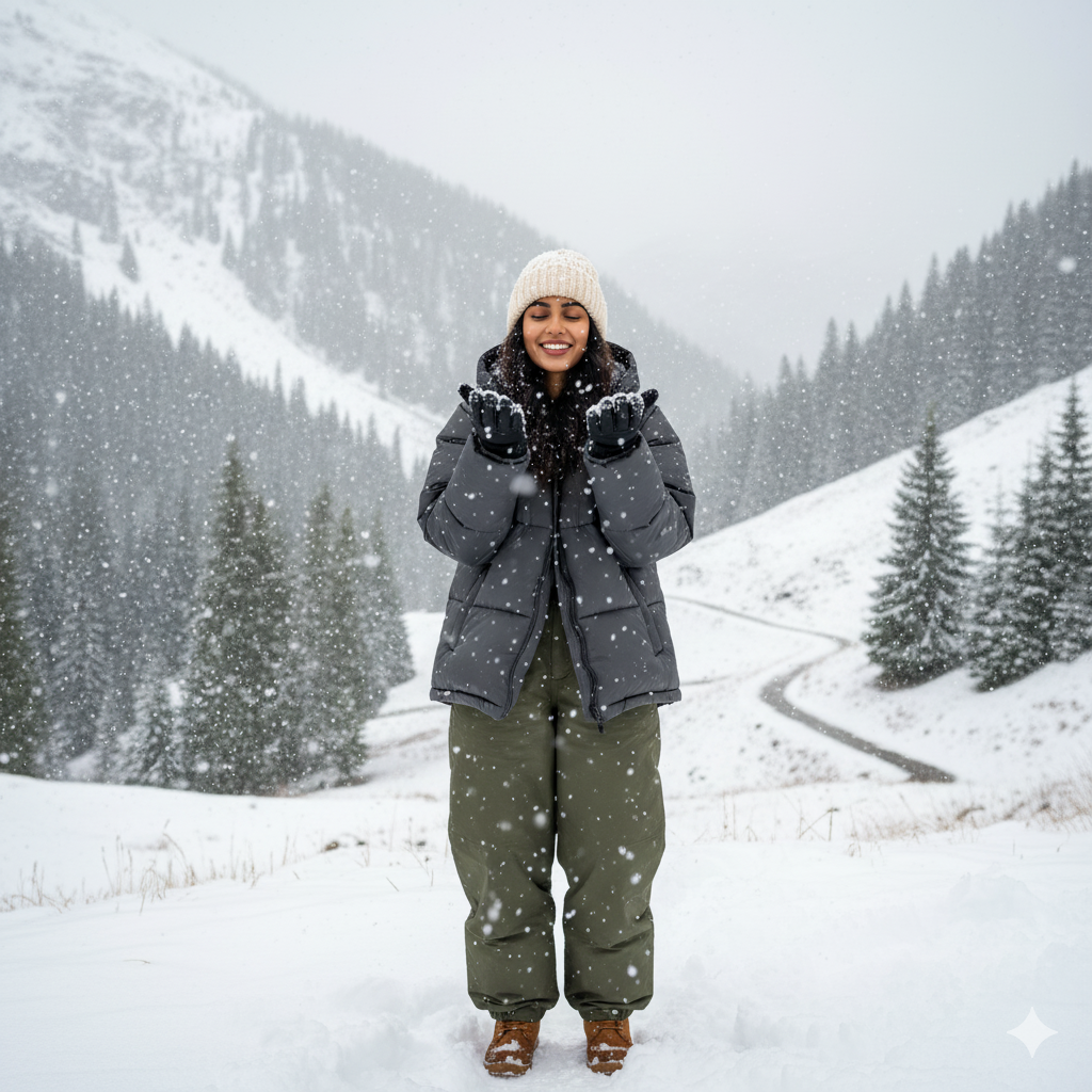 Winter Mountain Scene
