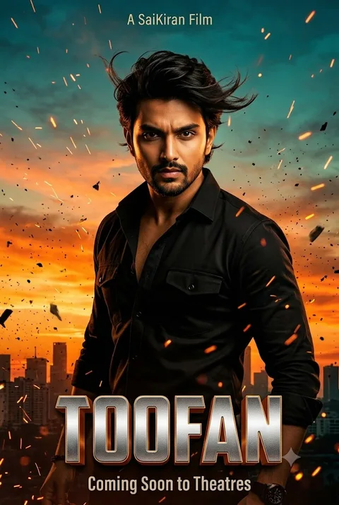 Bollywood movie poster with a hero